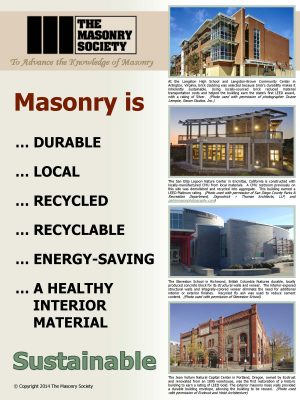 Masonry is Sustainable Brochure (2014)