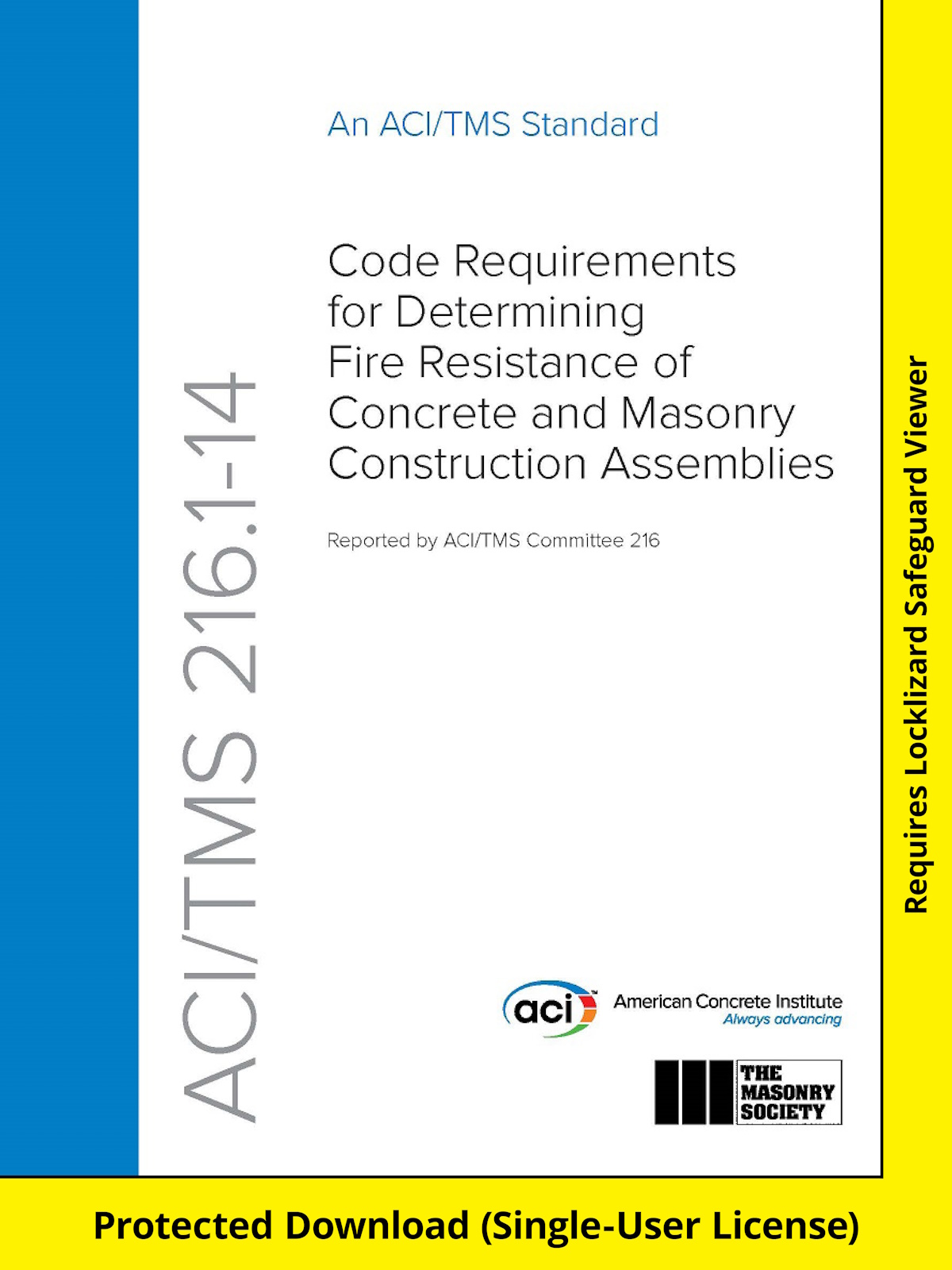 ACI-TMS CODE 216.1-14 Code Requirements for Determining Fire Resistance of Concrete and Masonry Construction Assemblies — Download Version
