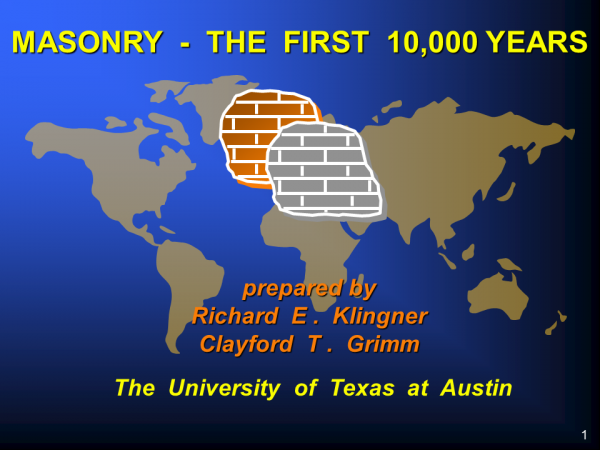 Masonry: The First 10,000 Years Slideshow (PowerPoint for Instructors)
