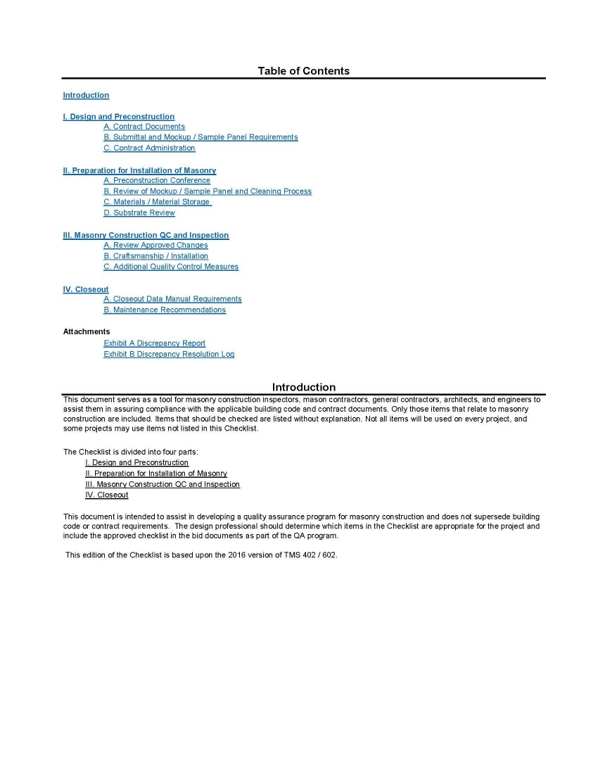 Masonry Inspection Checklist - Image 3