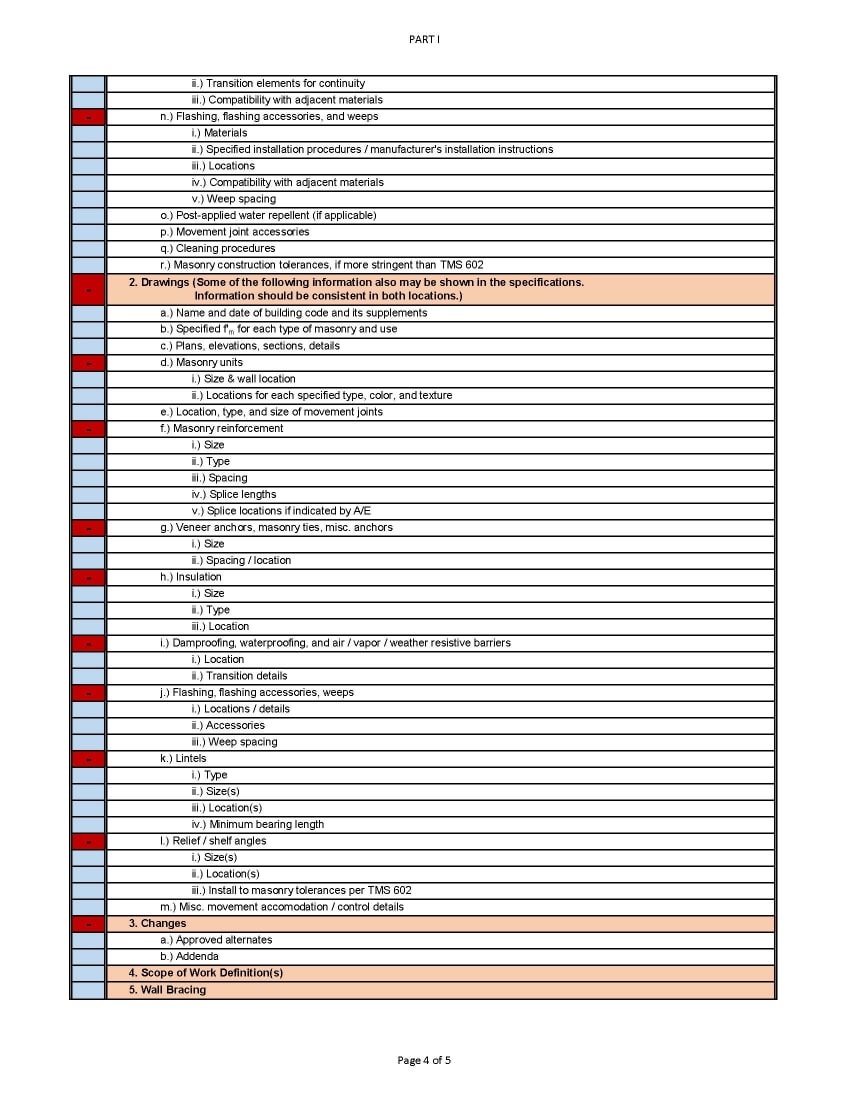 Masonry Inspection Checklist - Image 5