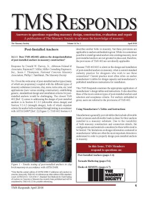TMS Responds, Vol. 16, No. 1