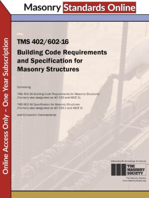 TMS 402/602-16 Online - Annual Subscription