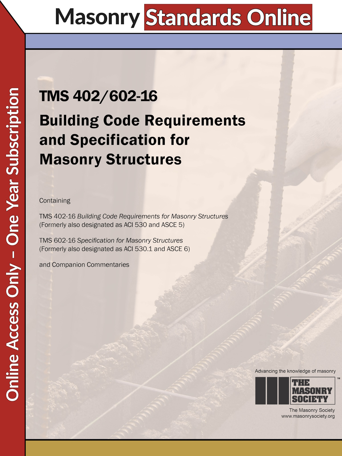 TMS 402/602-16 Online - Annual Subscription